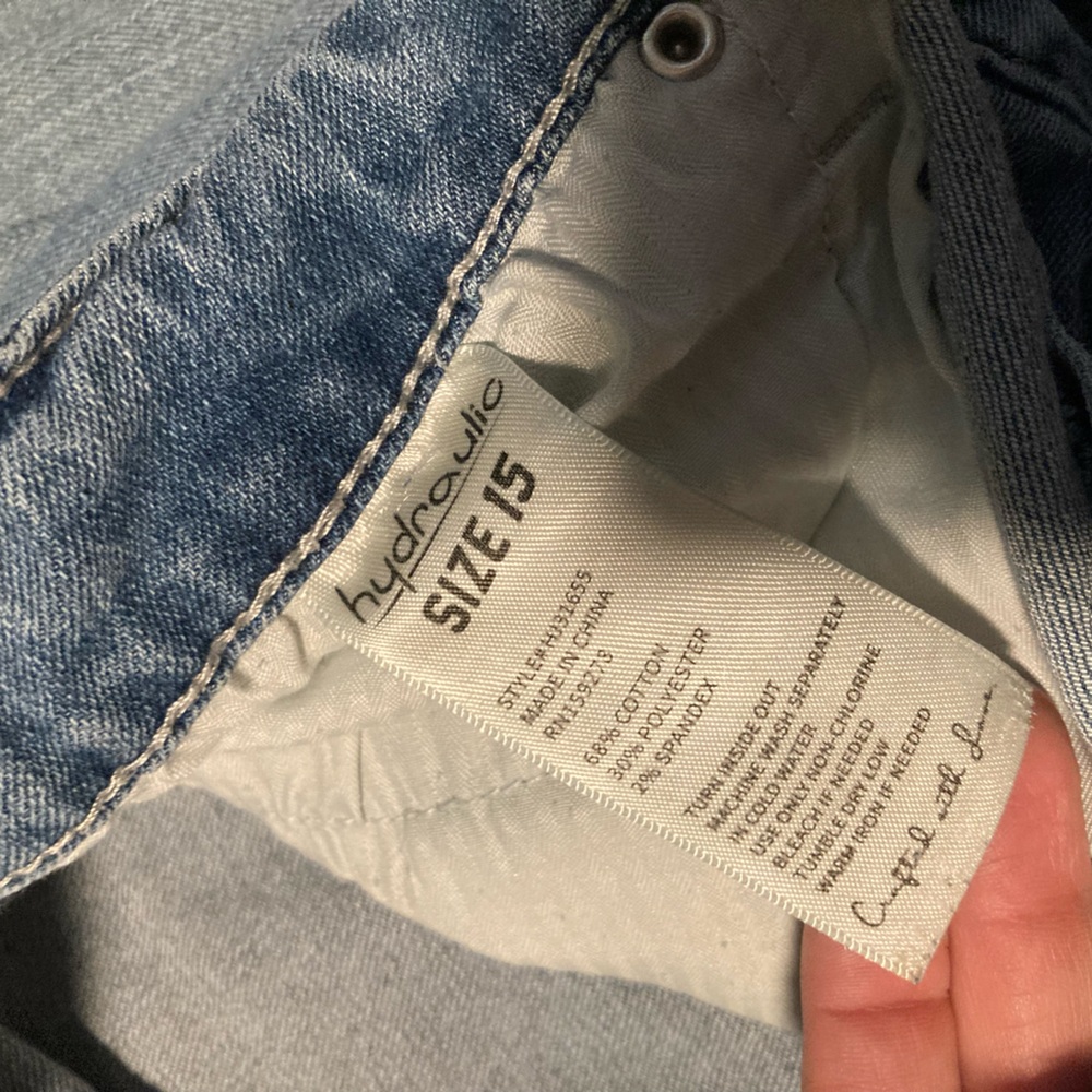 Hydraulic brand, size 15, Stylish Blue Distressed Women Jeans - Picture 11 of 13